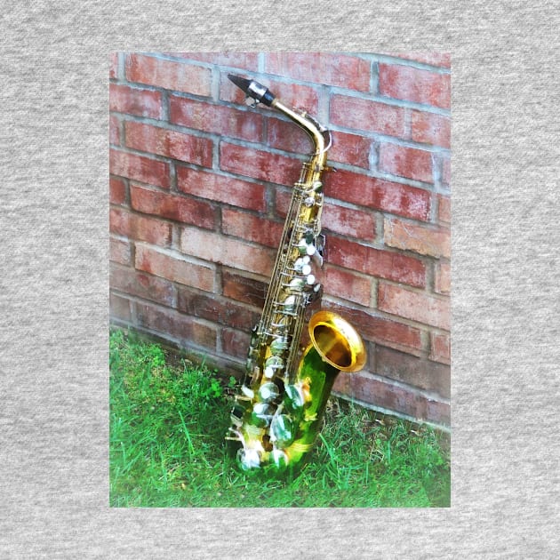 Music - Saxophone Against Brick by SusanSavad